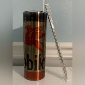 Mobil Oil Gas Custom 20oz Skinny Tumbler Insulated Cup